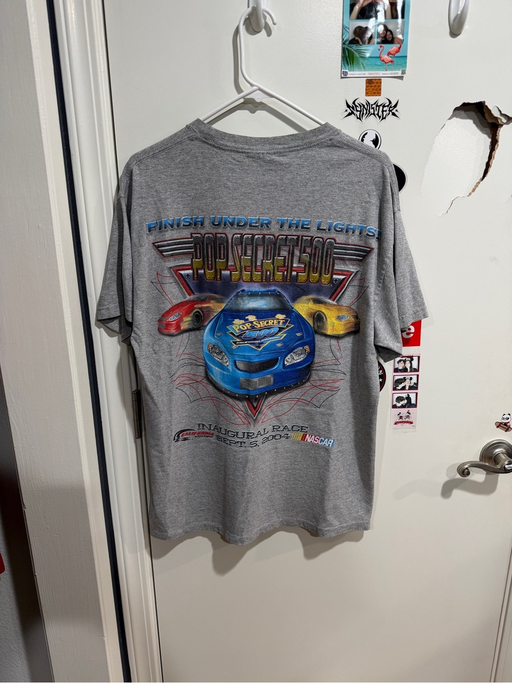 Vintage NASCAR Tennessee River Pop Secret California Speedway 2004 Tee Size L